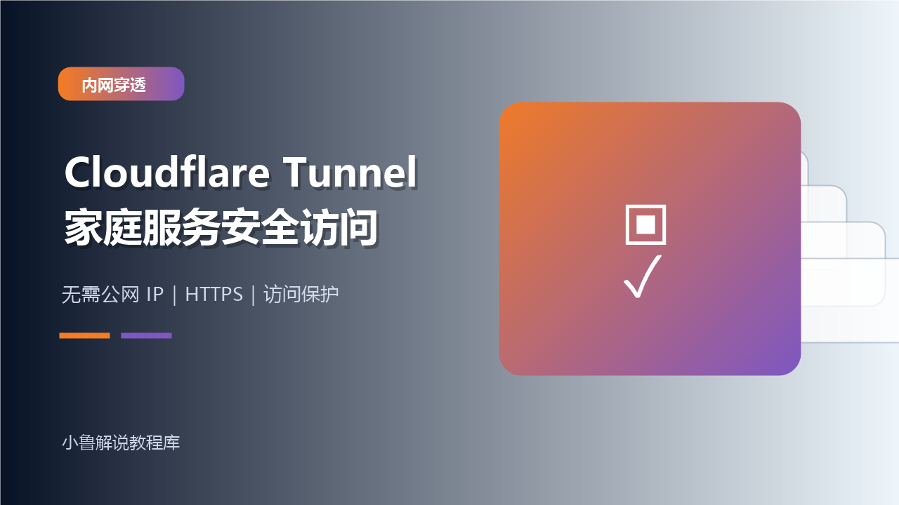Cloudflare Tunnel 家庭服务安全访问教程封面图