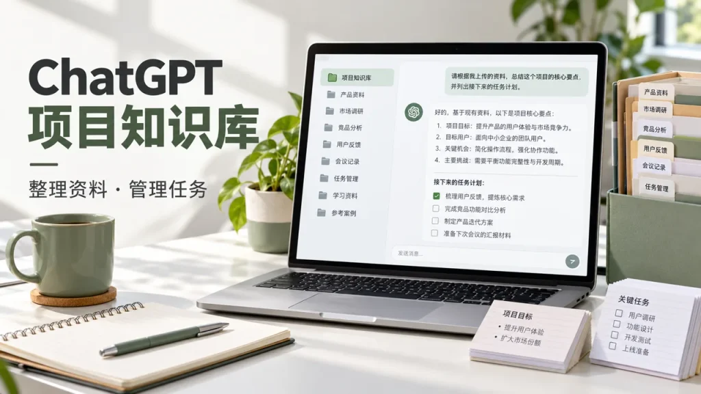 ChatGPT 项目知识库：整理资料与管理任务主题封面